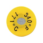 Single Dot Non-Reversible Temperature Label